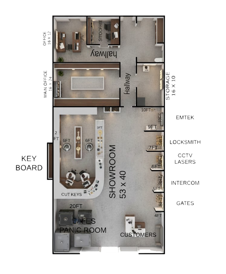 Guardian Angel Security Group Showroom Showroom Layout